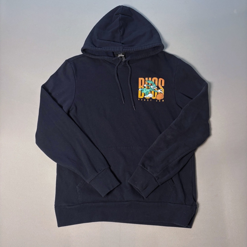 Space Jam A New Legacy Bugs Bunny Tune Squad Hoodie Navy Blue Mens Medium